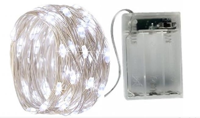 Řetěz s 20 LED světýlky 1,7m ledově bílá - Dekorace a domácnost Dekorace Vánoce a Silvestr